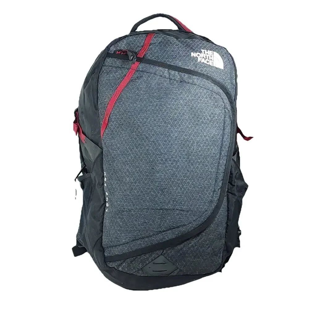 The North Face Hot Shot Dark Gray Padded School Laptop Hiking Outdoor Backpack